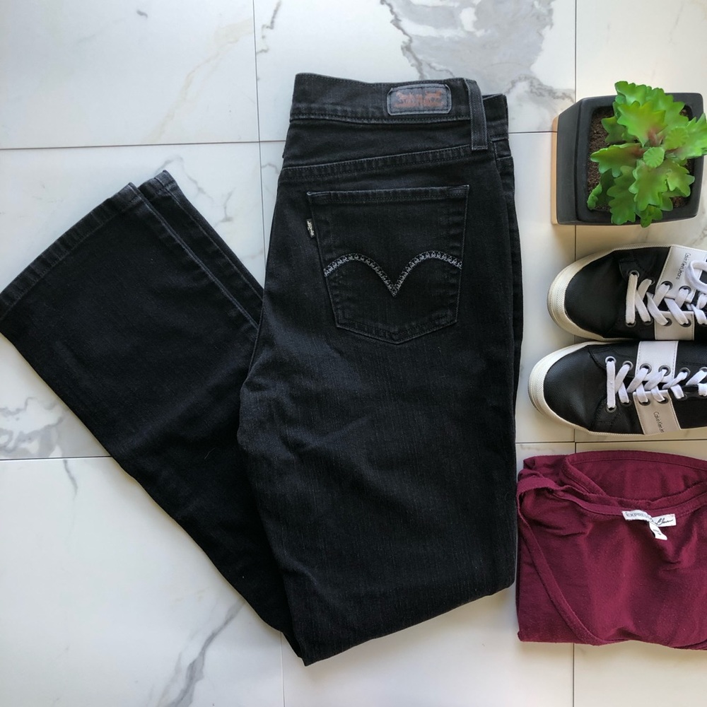 Levi’s 505 Straight Leg Black Jeans